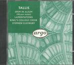 Tallis - Spem in Alium - Lamentationes, Ophalen of Verzenden, Barok, Zo goed als nieuw