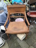 Oude eiken vintage retro extra brede stoel, Antiek en Kunst, Antiek | Meubels | Stoelen en Banken, Ophalen