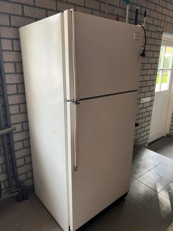 Grote Amerikaanse Whirlpool koel/vriescombinatie, Witgoed en Apparatuur, Koelkasten en IJskasten, Gebruikt, Met aparte vriezer