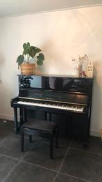 Yamaha U1 hoogglans zwart piano, Ophalen, Zo goed als nieuw, Zwart, Hoogglans