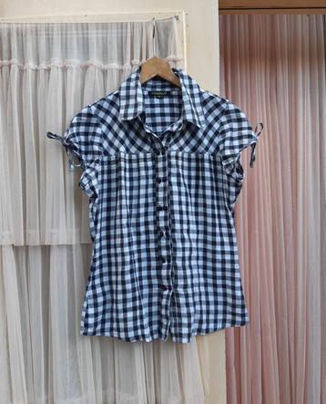 Rosebud zwart wit geruite blouse S M beschikbaar voor biedingen