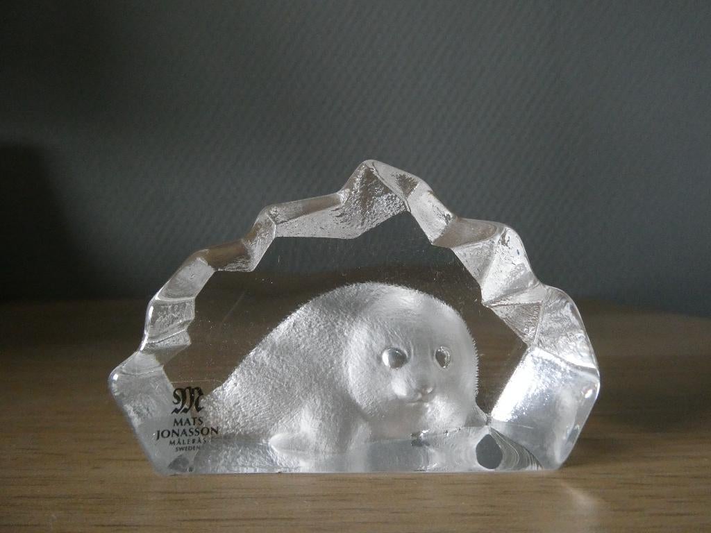 Kristal beeldje van Mats Jonasson Zeehond, Verzamelen, Ophalen of Verzenden, Zo goed als nieuw, Dier