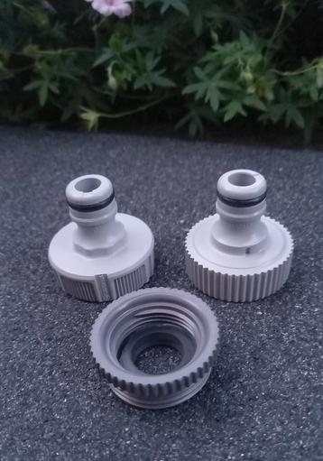 2 Gardena Kraan koppelingen 33.3 mm (G 1”)+verloop 26.5 mm beschikbaar voor biedingen