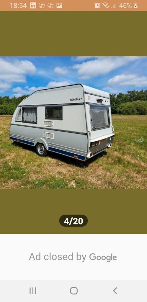 Kip Kompakt 37 KK, perfecte staat en met Isabella luifel(ea), Caravans en Kamperen, Caravans, Particulier, tot en met 3, 500 - 750 kg