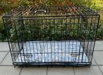 Nieuwe zwarte hondenbench met schuifdeur en kussen maat L, Ophalen, Zo goed als nieuw, 65 tot 100 cm