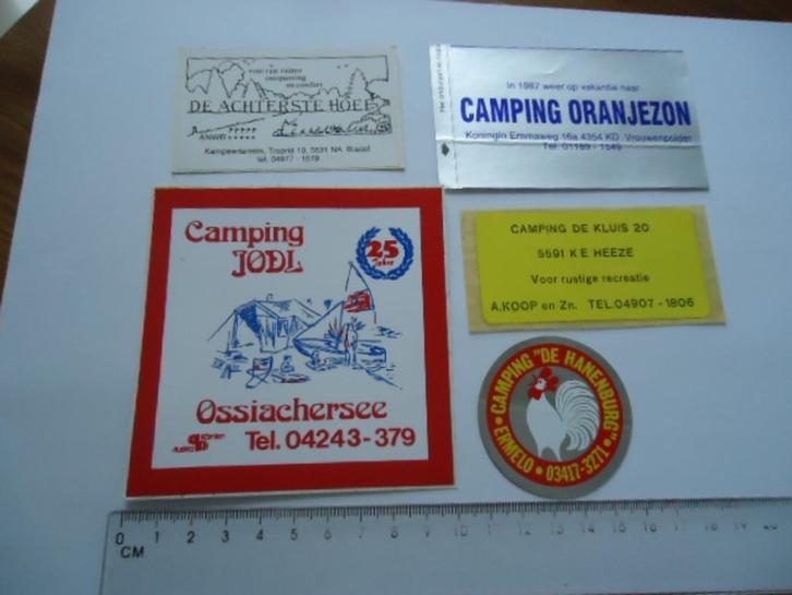 sticker oud Camping vintage kamperen camper retro ermelo, Verzamelen, Stickers, Zo goed als nieuw, Verzenden