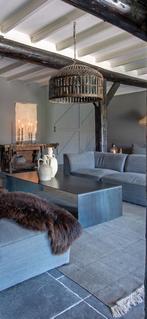 Stoere sobere salon tafel, Zo goed als nieuw, Minder dan 50 cm, Rechthoekig, 50 tot 100 cm