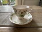 Oude kop en schotel porselein. Colclough England. Bloemen., Antiek en Kunst, Antiek | Servies los, Ophalen