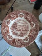 Vintage Engelse Borden met Landschap E.I.T., Ophalen of Verzenden
