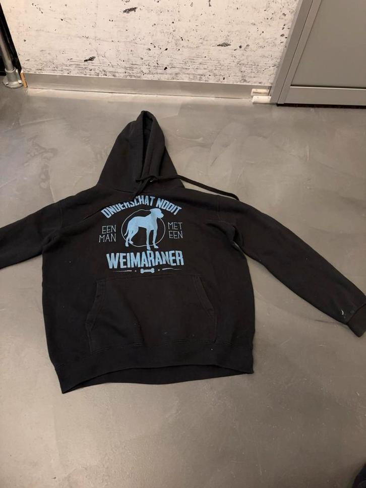 Mooie trui met Weimaraner print, Kleding | Heren, Truien en Vesten, Gedragen, Maat 52/54 (L), Zwart, Ophalen of Verzenden