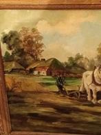 Antiek schilderij oliverf doek, Antiek en Kunst, Ophalen