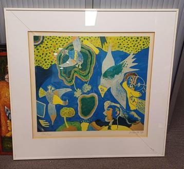 Corneille kunstwerk - vrouwen met vogels - 126/200 beschikbaar voor biedingen
