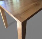 Tafel massief eikenhout sloophout betonlook bamboe op maat., Huis en Inrichting, Rechthoekig, Teakhout, Nieuw, 200 cm of meer