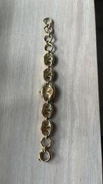 Goudkleurig tommy hilfiger horloge armband, Ophalen of Verzenden, Zo goed als nieuw, Goud, Staal