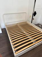 Bed frame inclusief latten, Ophalen, Gebruikt, Wit, Tweepersoons
