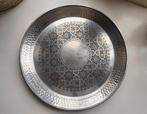 Metalen schaal gemaakt in India Ø 40 cm, Huis en Inrichting, Woonaccessoires | Schalen en Manden, Overige materialen, Gebruikt