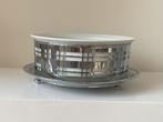 Art Deco metalen schaal met porseleinen ovenschaal, Ophalen of Verzenden, Gebruikt