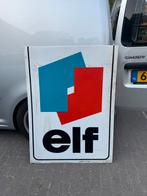 Vintage Elf Reclamebord / lichtbak plaat, Verzamelen, Merken en Reclamevoorwerpen, Reclamebord, Gebruikt, ., Ophalen of Verzenden