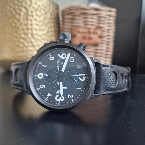 U-Boat Flightdeck, Sieraden, Tassen en Uiterlijk, Horloges | Heren, Gebruikt, Overige merken, Staal, Staal, Ophalen of Verzenden