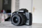 Canon eos m50 met doos en toebehoren, Spiegelreflex, Canon, Ophalen of Verzenden, Zo goed als nieuw
