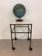 Brocante ijzeren industriële trolley - bijzettafel - tafel, Ophalen, Gebruikt, Nvt, Nvt