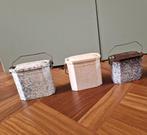 3 vintage Franse geëmailleerde lunchbox antiek lunch trommel, Antiek en Kunst, Ophalen of Verzenden