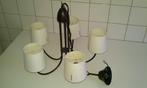 Mooie Metalen Hanglamp 5-arms met kapjes (NIEUW), Ophalen of Verzenden, Nieuw, Metaal, 75 cm of meer