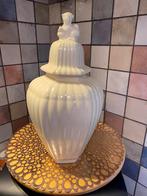 Antieke dekselvaas,koninklijke Plateel Bakkerij,Zuid-Holland, Ophalen of Verzenden