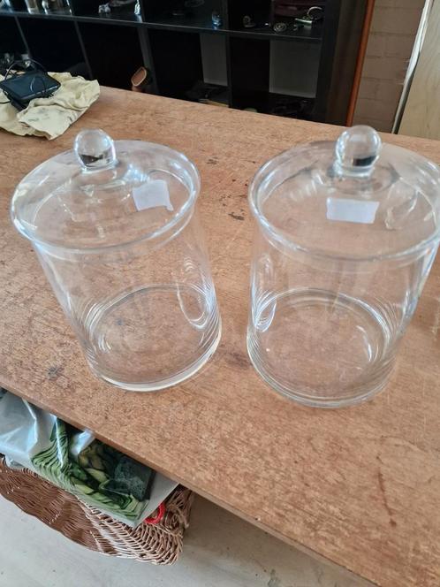 NOG 1 OVER.     Glazen koekjes/snoep pottenbakken, Huis en Inrichting, Woonaccessoires | Stolpen, Zo goed als nieuw, Ophalen of Verzenden