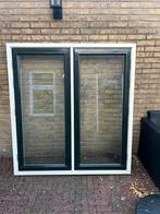 Houten raamkozijn, Doe-het-zelf en Verbouw, Kozijnen en Schuifpuien, Gebruikt, Raamkozijn, 150 tot 225 cm, Inclusief glas