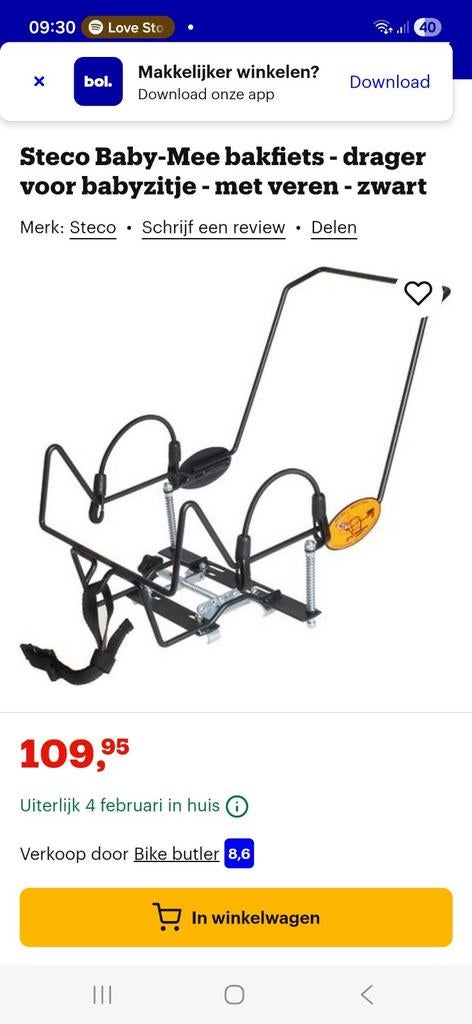 Maxi-Cosi drager voor bakfiets - Gebruikt, Ophalen, Gebruikt, Overige typen, Steco