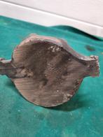 theelicht gewei met glas schaal, Huis en Inrichting, Woonaccessoires | Overige, Ophalen of Verzenden, 'T Olde Gre-j, Info@toldegrej.nl