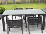 Tuintafel natuursteen blad, Ophalen, Zo goed als nieuw, Rechthoekig, Overige materialen
