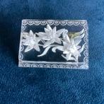 mooie vintage lucite broche met edelweiss, Overige materialen, 4 tot 7 cm, Overige kleuren, Ophalen of Verzenden