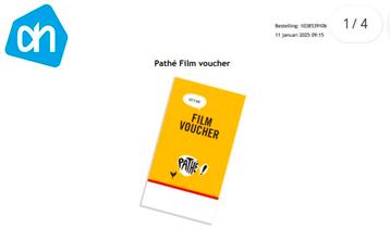 Pathe voucher (2 beschikbaar) beschikbaar voor biedingen