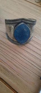 Antieke, Tibetaanse armband met Lapis Lazuli (verstelbaar), Ophalen of Verzenden, Zilver, Armband, Met edelsteen