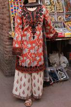 Indian Pakistani dress, Verzenden, Oranje, Zo goed als nieuw, Knielengte
