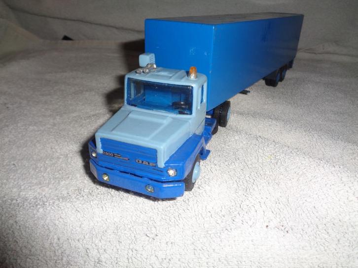 Lion car Daf 2800 torpedo zelfbouw, Hobby en Vrije tijd, Modelauto's | 1:50, Zo goed als nieuw, Bus of Vrachtwagen, Lion Toys