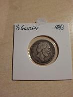 Zilveren 1/2 Gulden 1863 - Fraai, Ophalen of Verzenden