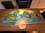 Handgemaakte waaier uit Thailand, Ophalen of Verzenden, Zo goed als nieuw