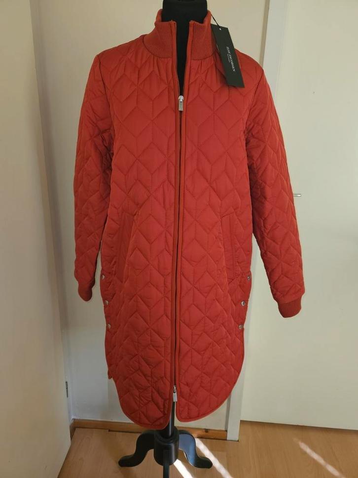 ILSE JACOBSEN NIEUW,lange jas brick maat XS of S, Kleding | Dames, Jassen | Winter, Nieuw, Maat 36 (S), Bruin, Ophalen of Verzenden