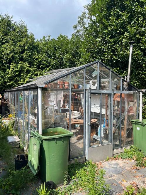 Hobbykas, Tuin en Terras, Kassen, Gebruikt, Staal, Glas, Ophalen