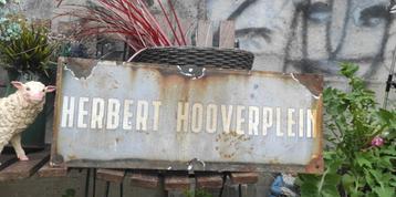 Herbert Hooverplein Emaille Eerste Oorlog Plaat Reclame  beschikbaar voor biedingen