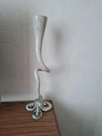 Handgeblazen glazen vaas bruin-witt, hoogte is 43 cm, Huis en Inrichting, Ophalen, Overige kleuren, Minder dan 50 cm, Glas