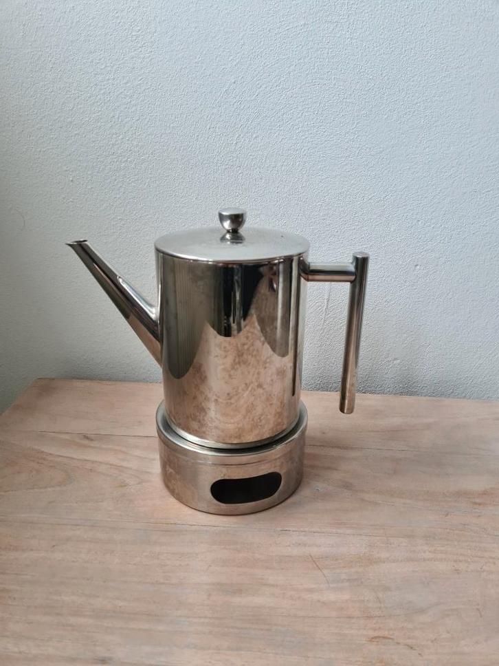 Theepot Pickwick RVS incl. warmhouder, Huis en Inrichting, Keuken | Servies, Zo goed als nieuw, Overige typen, Overige stijlen