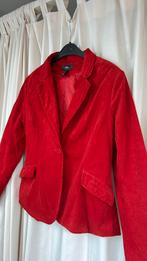 Jasje blazer micro courdroy H&M paprika rood maat 42, H&M, Maat 42/44 (L), Ophalen of Verzenden, Zo goed als nieuw