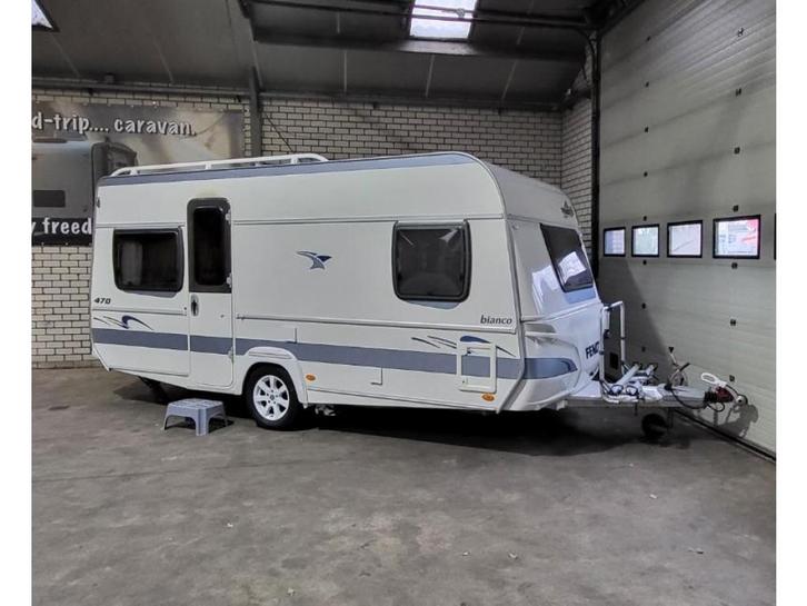 Fendt Bianco 470 / Frans bed / Rondzit / Mover, Caravans en Kamperen, Caravans, Bedrijf, tot en met 4, 1000 - 1250 kg, Rondzit