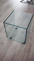 Glazen tafeltje, als nieuw, Ophalen, Minder dan 50 cm, Vierkant, Minder dan 50 cm
