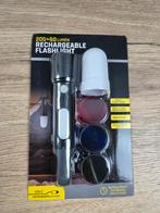 Oplaadbare LED Zaklamp 200+60 Lumen, ZD Trading, Info@zdtrading.nl, Ophalen of Verzenden, Lamp