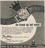 Retro reclame 1950 Zentra horloge mijlpaal bereikt, Verzenden, Overige typen